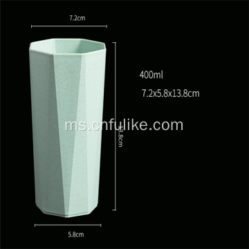 Octagon Shape Cup Plastic Cup Degradable Colorful